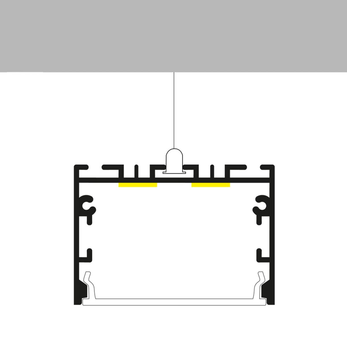 Perfil de aluminio Sixe - 2 metros