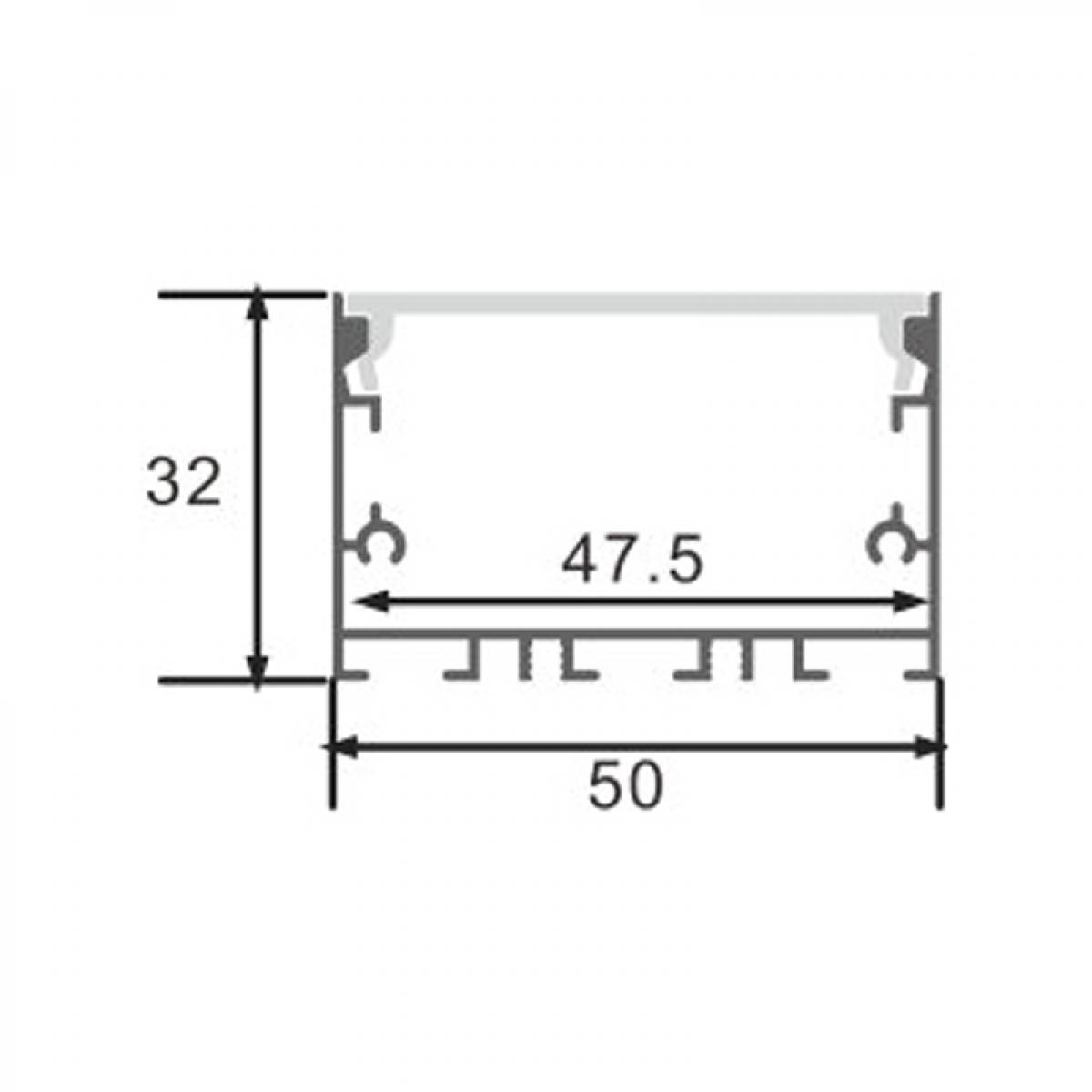 Perfil de aluminio Sixe Lacado Blanco - 2 metros