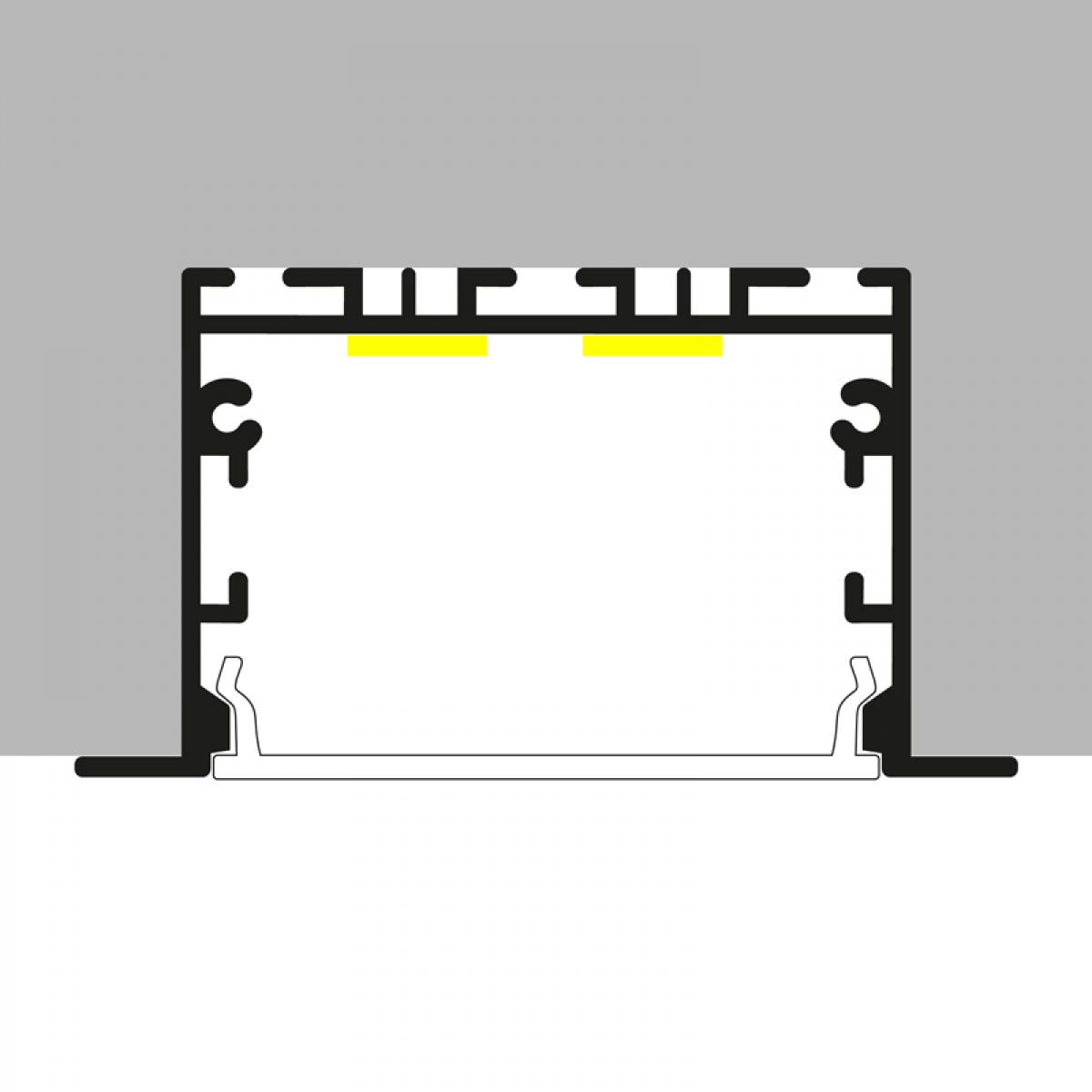 Perfil de aluminio Epyf - 2 metros