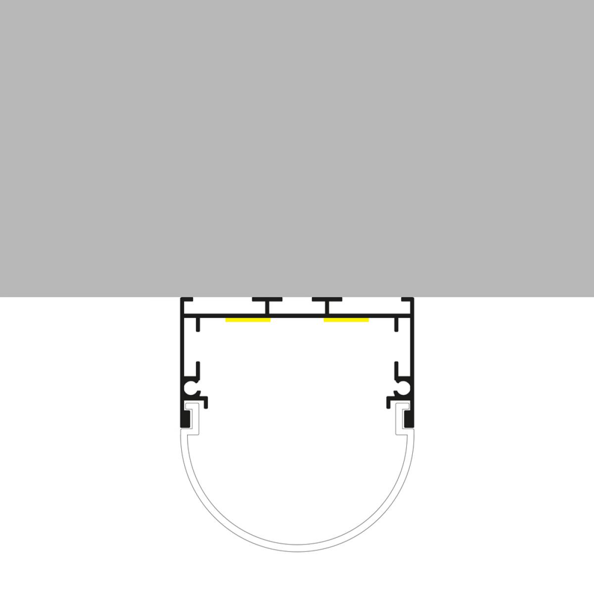 Perfil de aluminio Oval - 2 metros