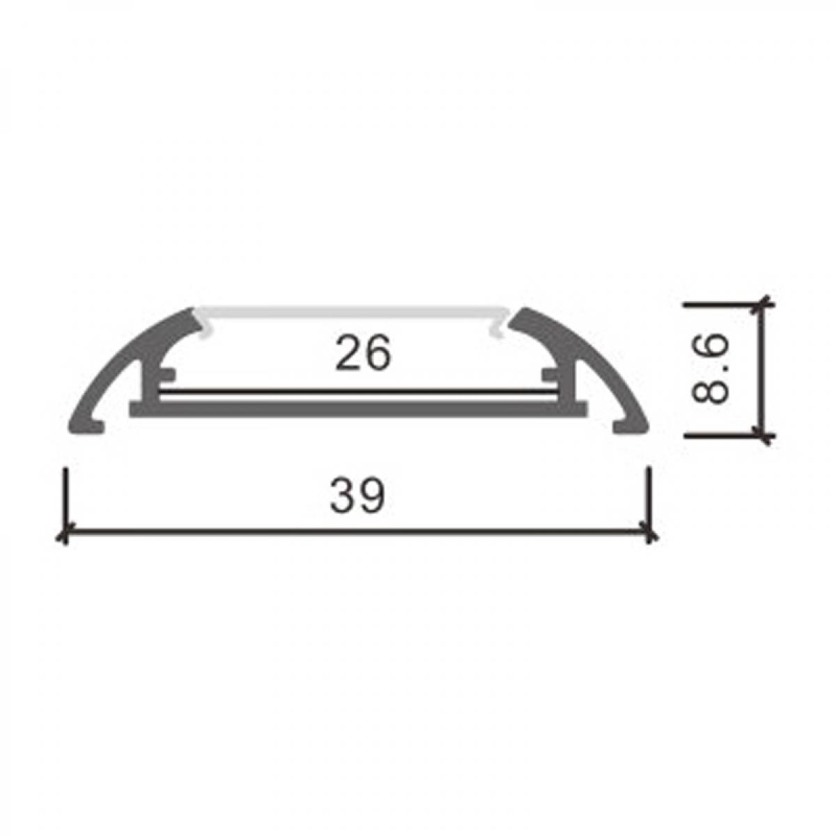 Perfil de aluminio Mind - 2 metros