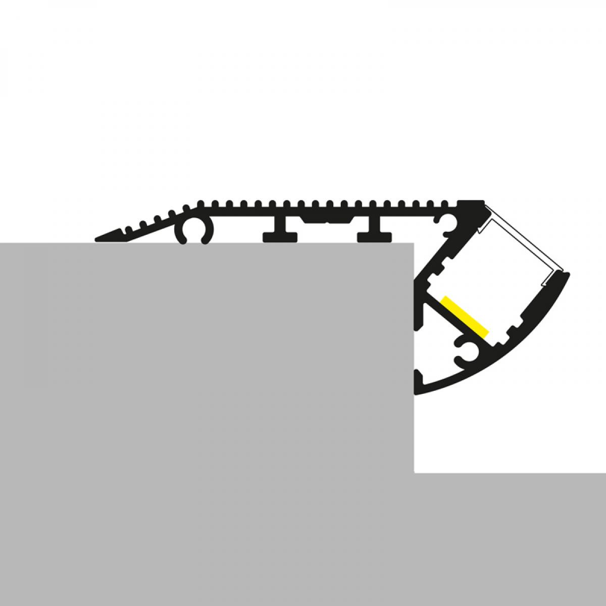 Perfil de aluminio Oiew - 2 metros