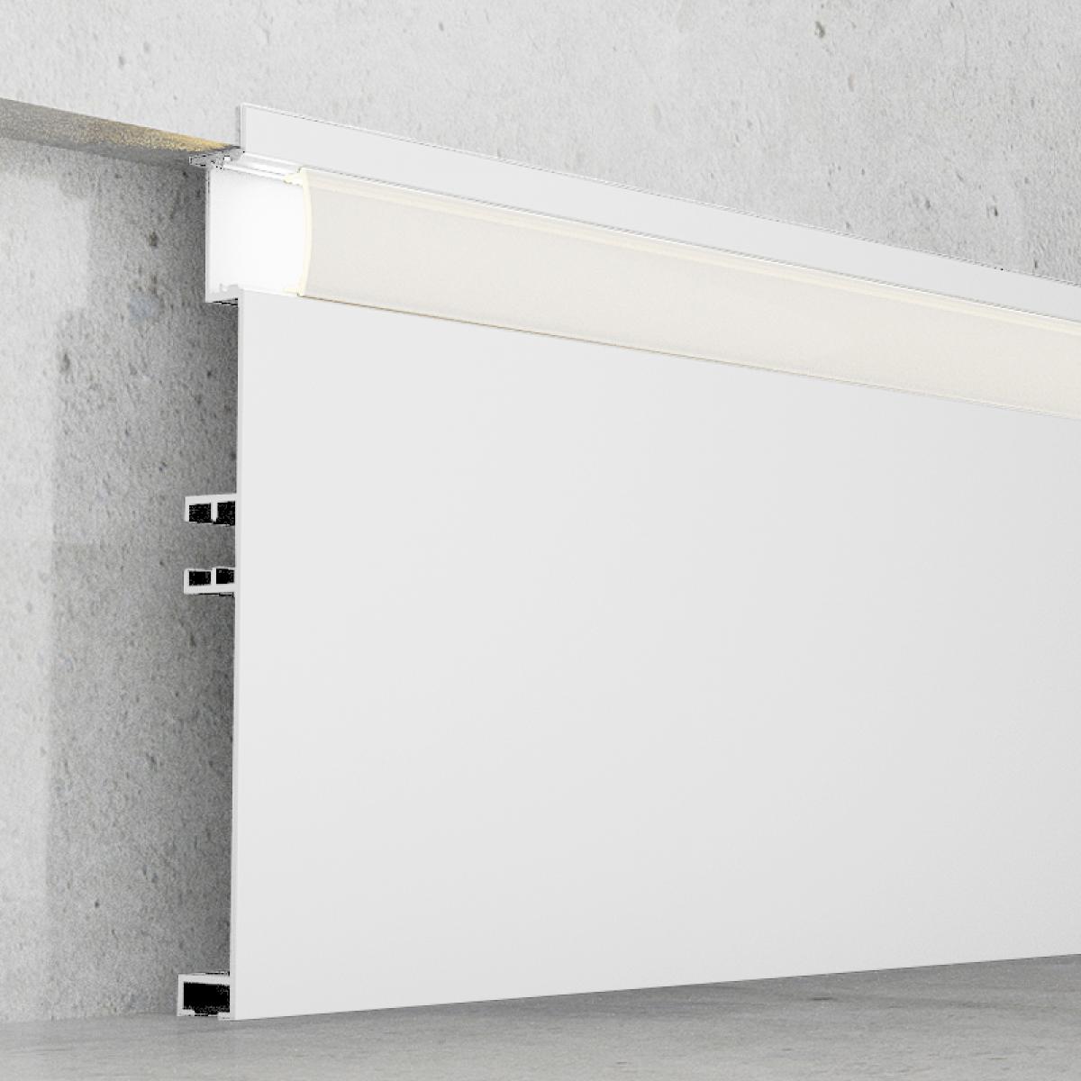 Perfil de aluminio Miet Lacado Blanco - 2 metros