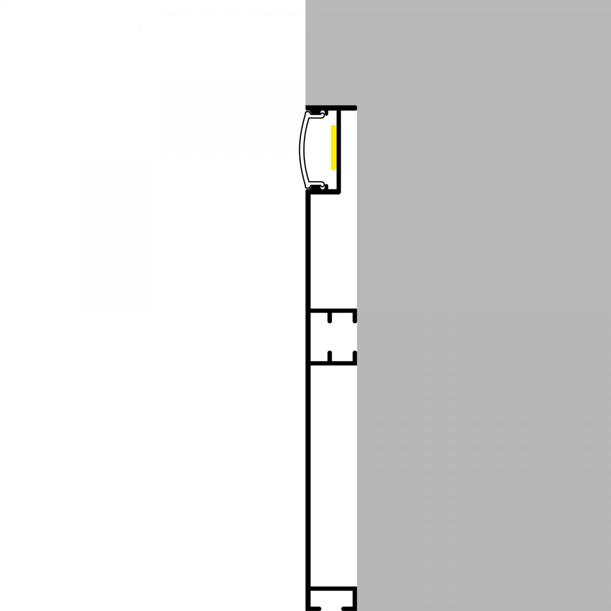 Perfil de aluminio Miet Lacado Blanco - 2 metros