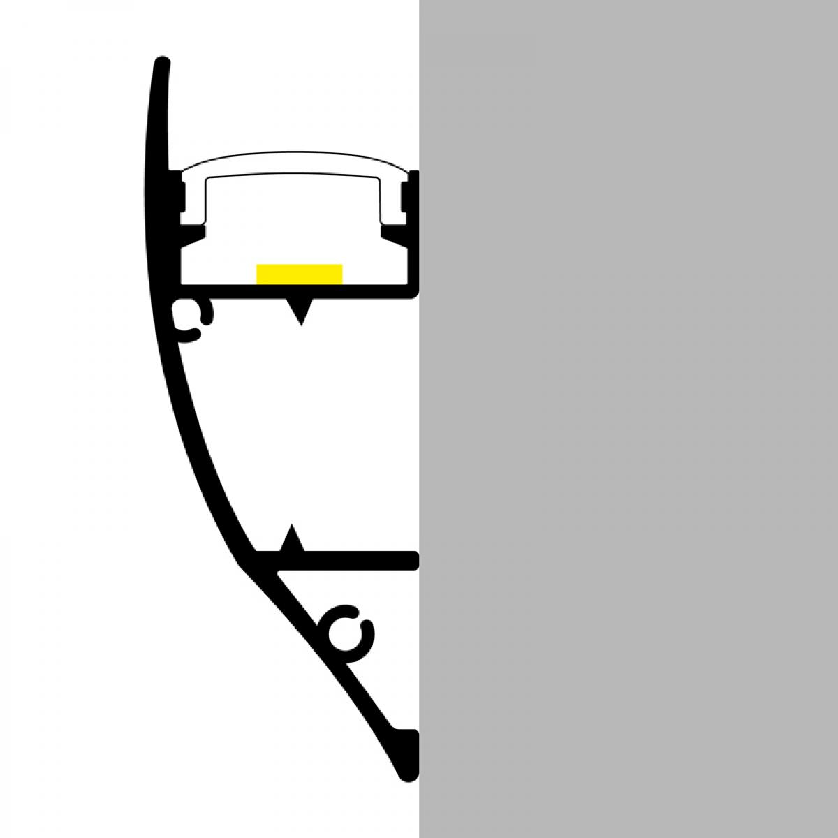 Perfil de aluminio Then - 2 metros