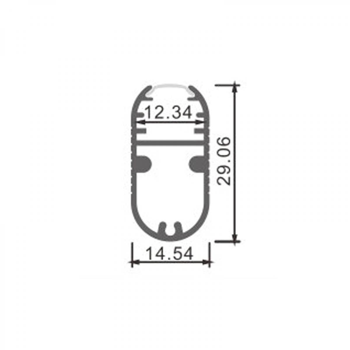Perfil de aluminio Ink - 2 metros