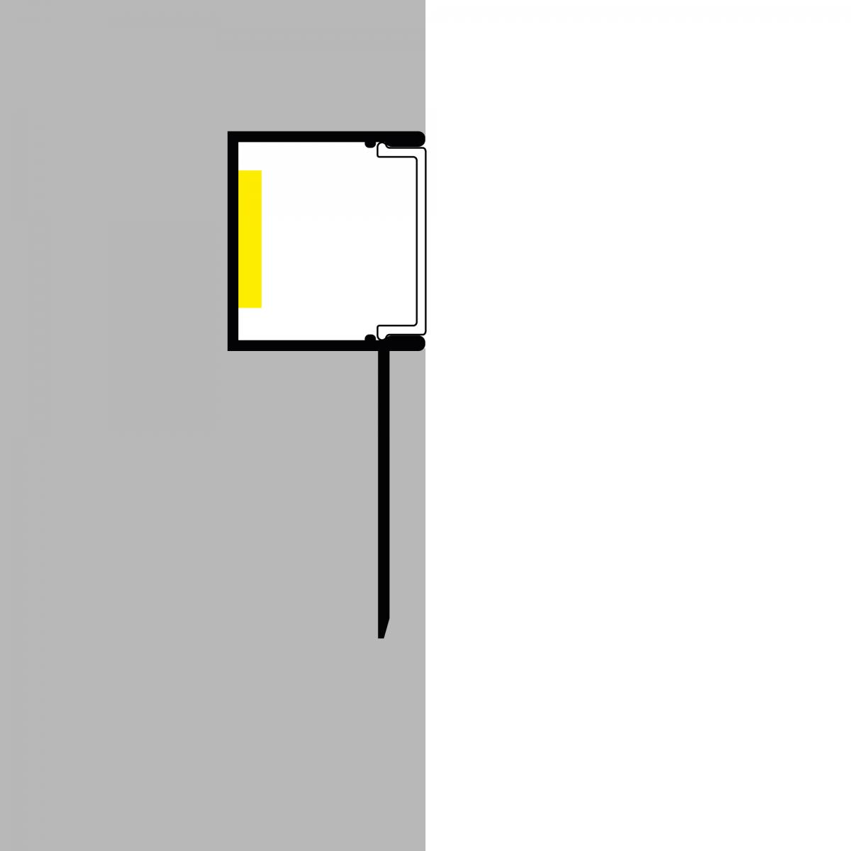 Perfil de aluminio Hure - 2 metros