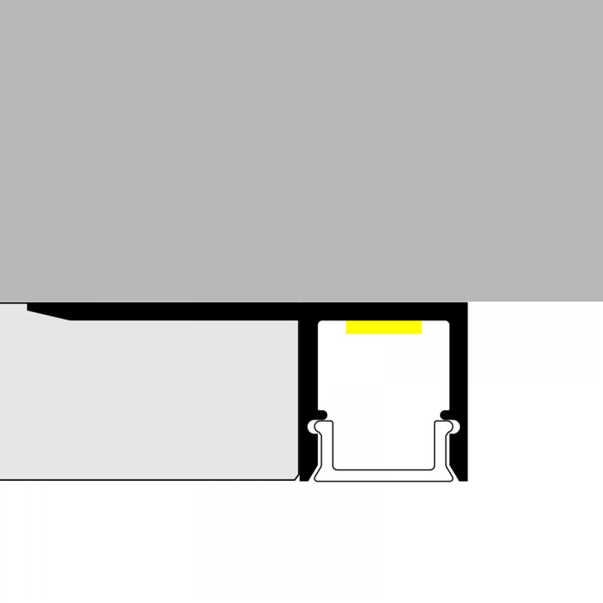 Perfil de aluminio Ope - 2 metros