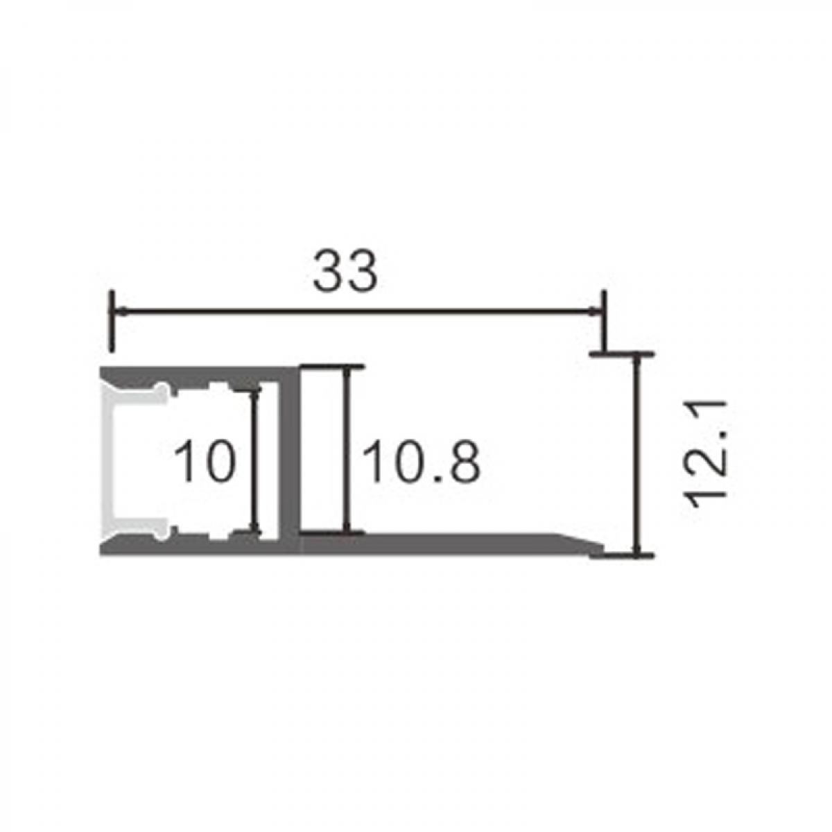 Perfil de aluminio Def - 2 metros