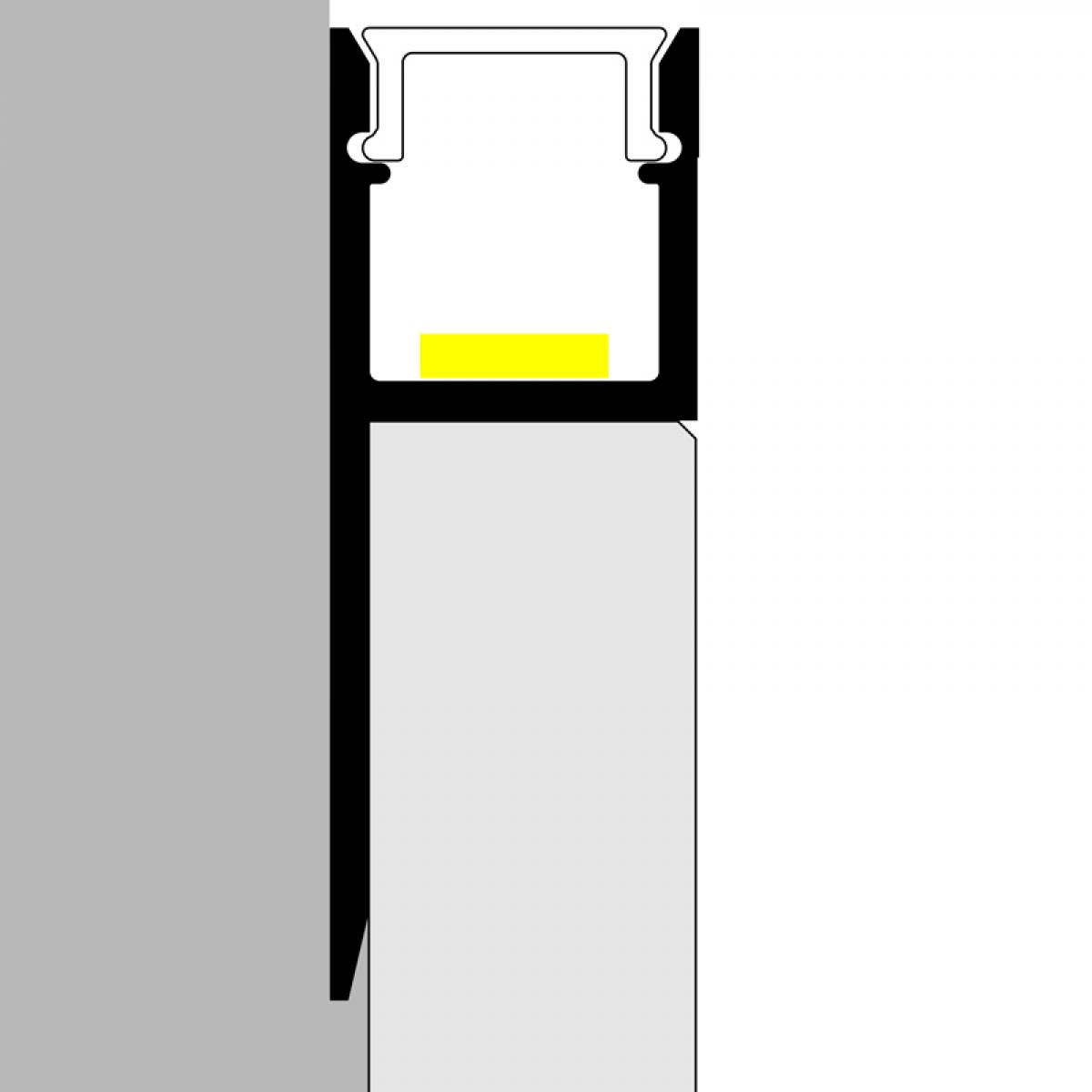 Perfil de aluminio Def - 2 metros