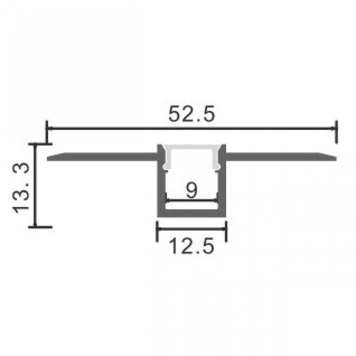 Perfil de Aluminio Jut - 2 Metros