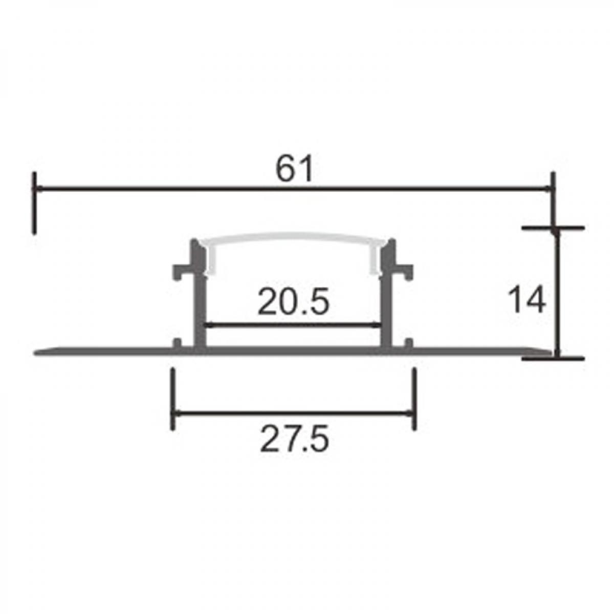 Perfil de aluminio Bird - 2 metros