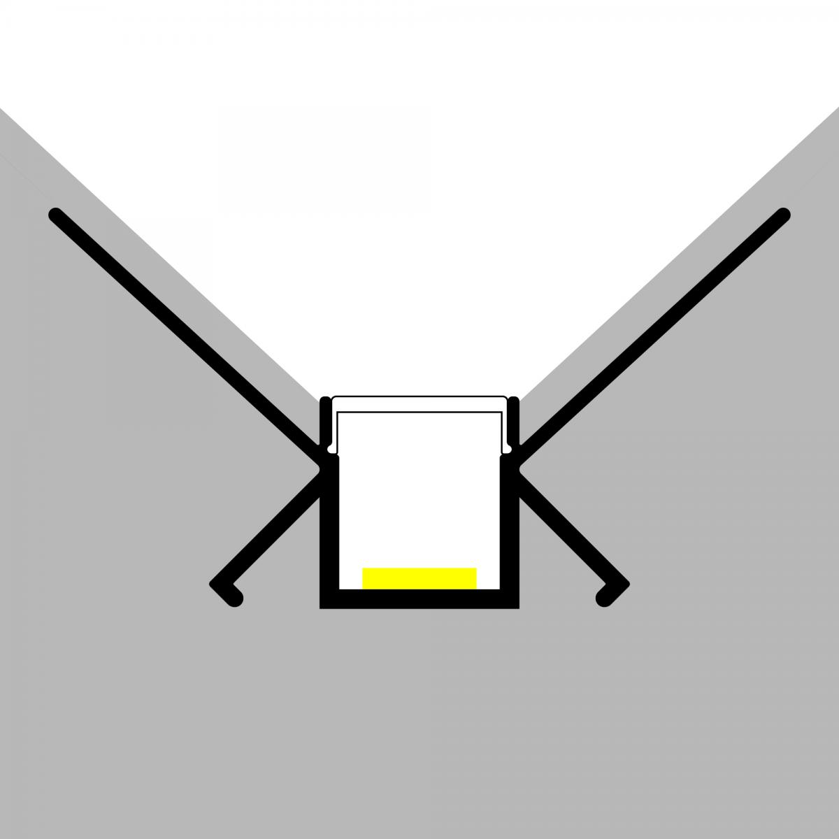 Perfil de aluminio Lor - 2 metros