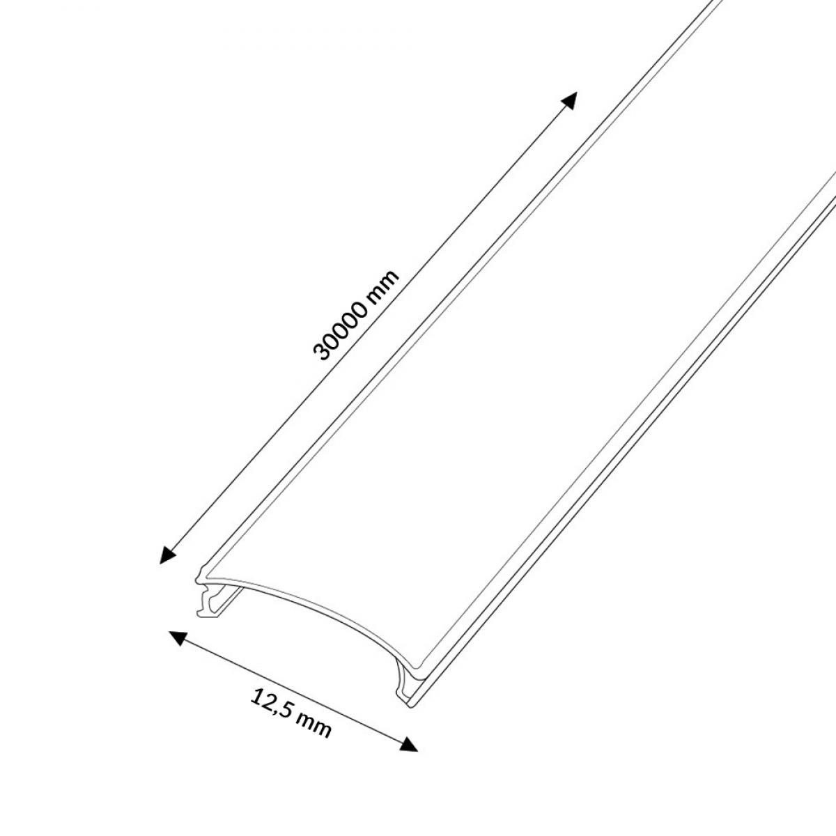 Difusor Opal en rollo ancho 12 mm - 30 metros
