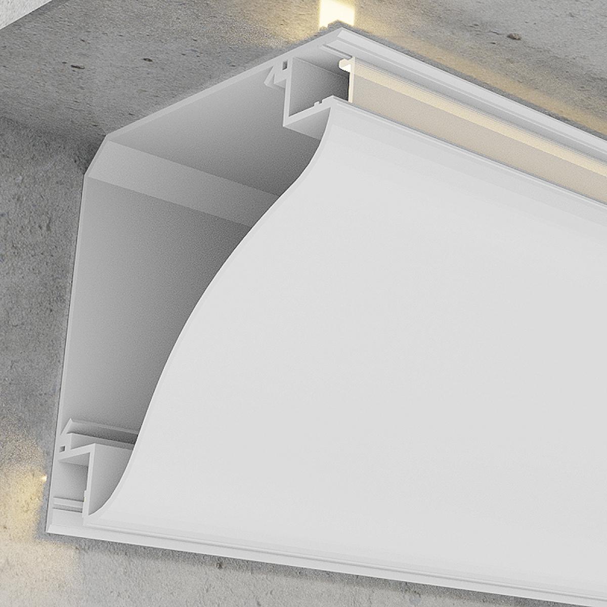 Perfil de aluminio Beat Lacado Blanco - 2 metros