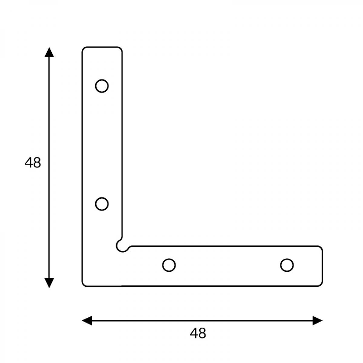 Conector plano en esquina