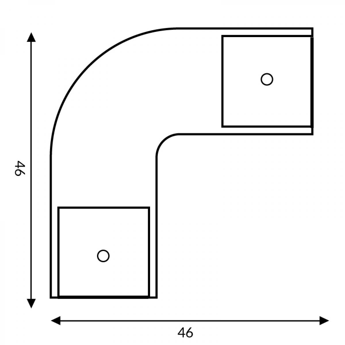 Conector 90º para perfil Sid