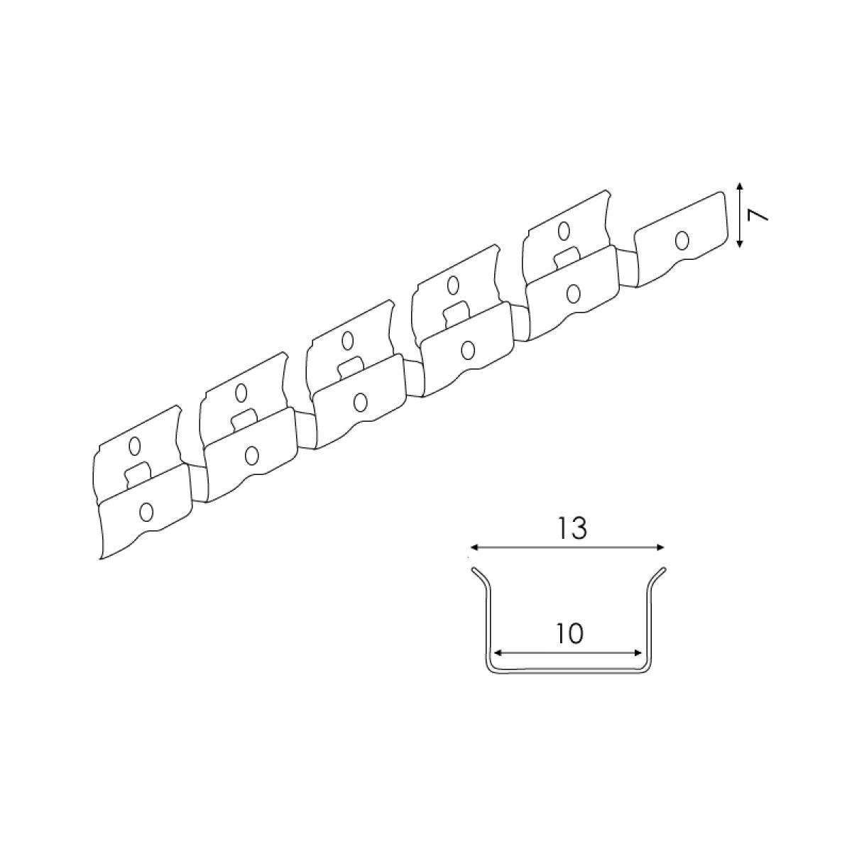 Perfil flexible de aluminio 10X7H mm para neones o funda de silicona - 20 metros