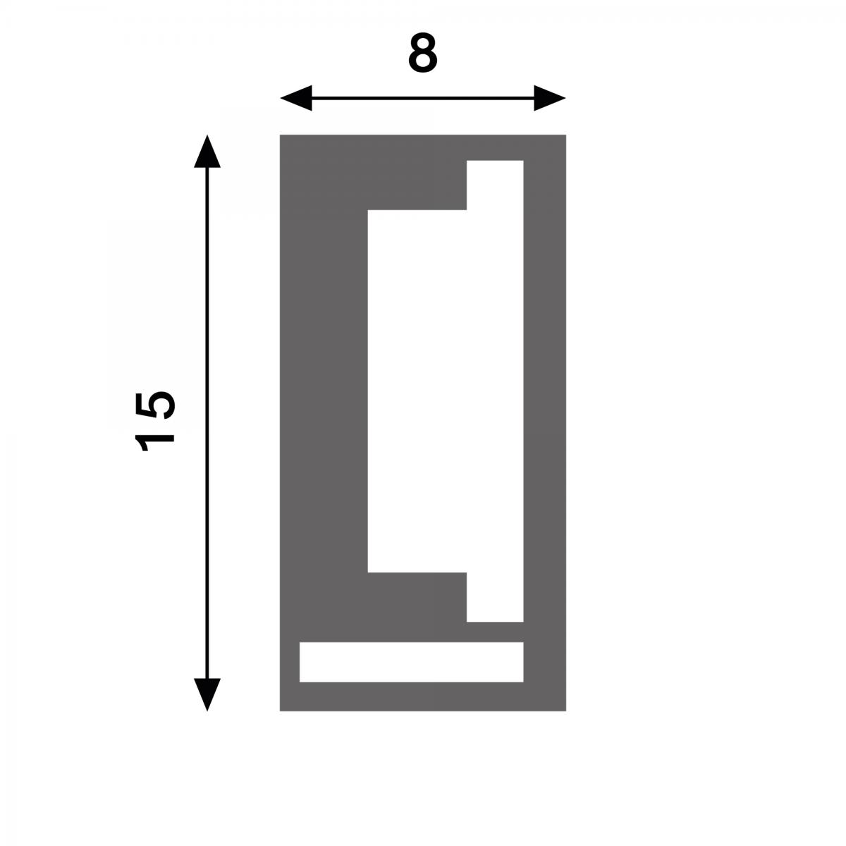 Funda De Silicona Rectanle 15X8 Para Tiras Led - 20 metros