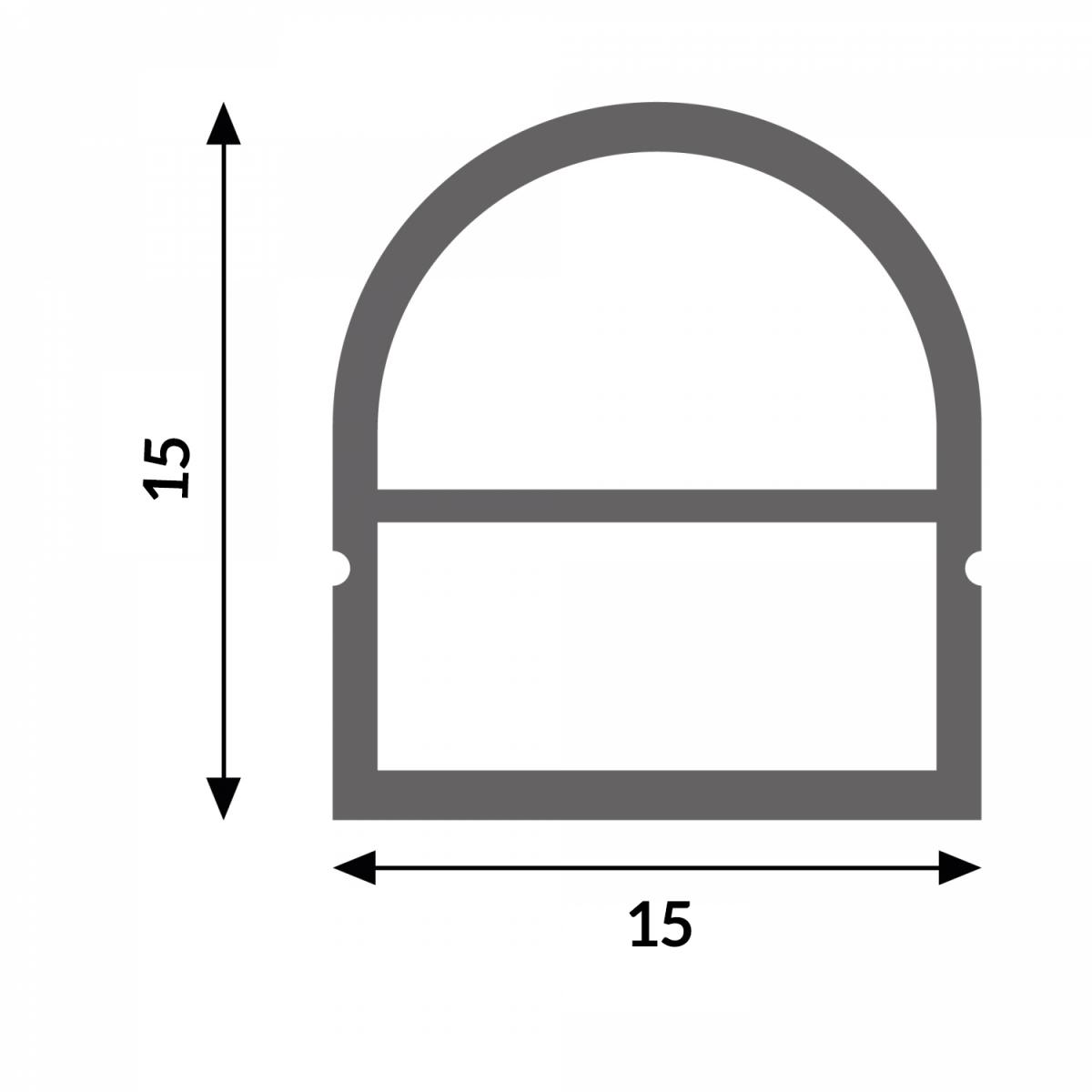 Funda De Silicona Door 15X15 Para Tiras Led - 20 metros