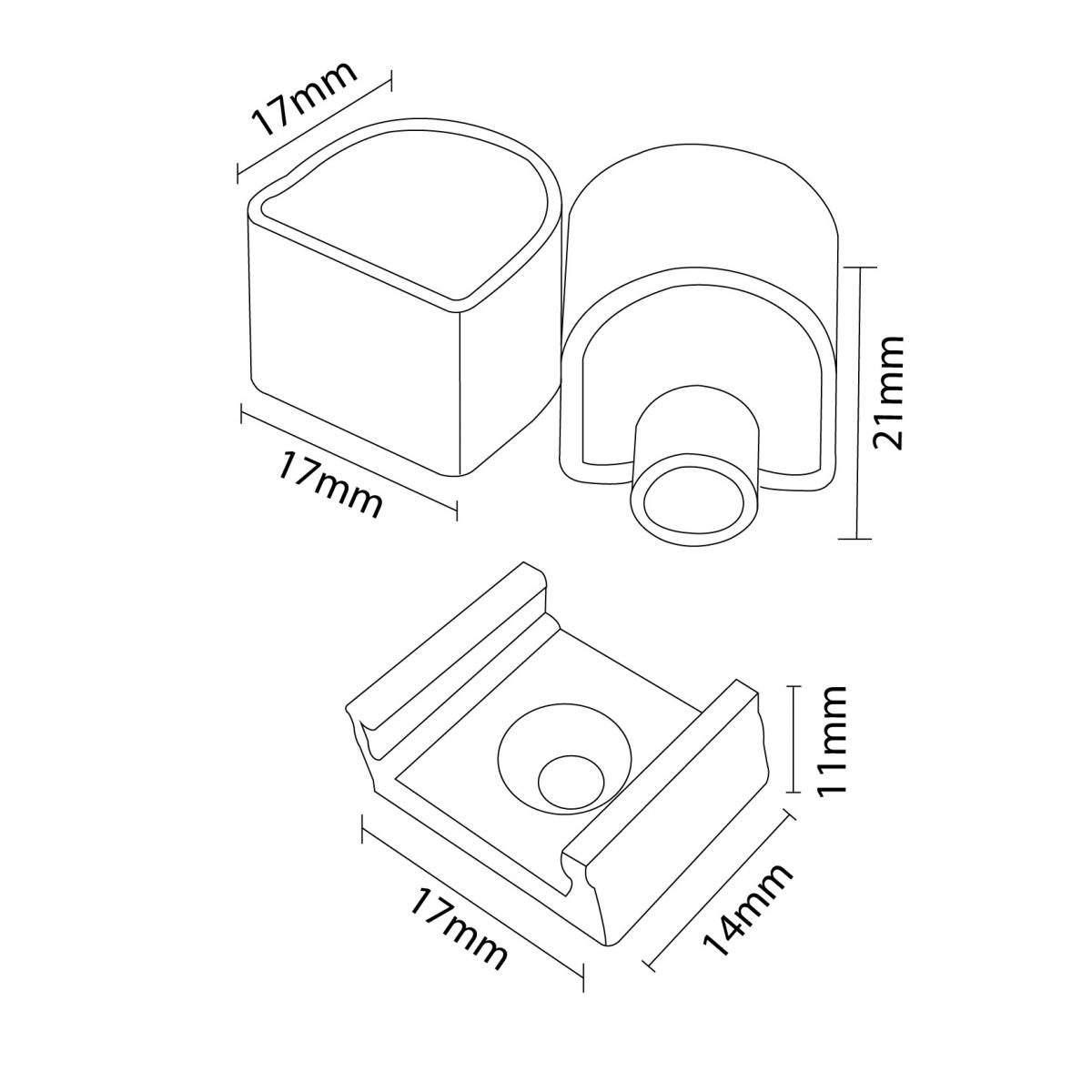 Pack Tapones y grapas para tira Funda Neon LM3982