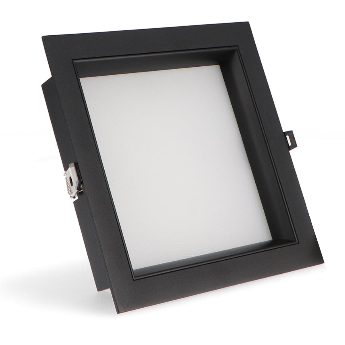 Downlight LED Cuadrado 30W Negro