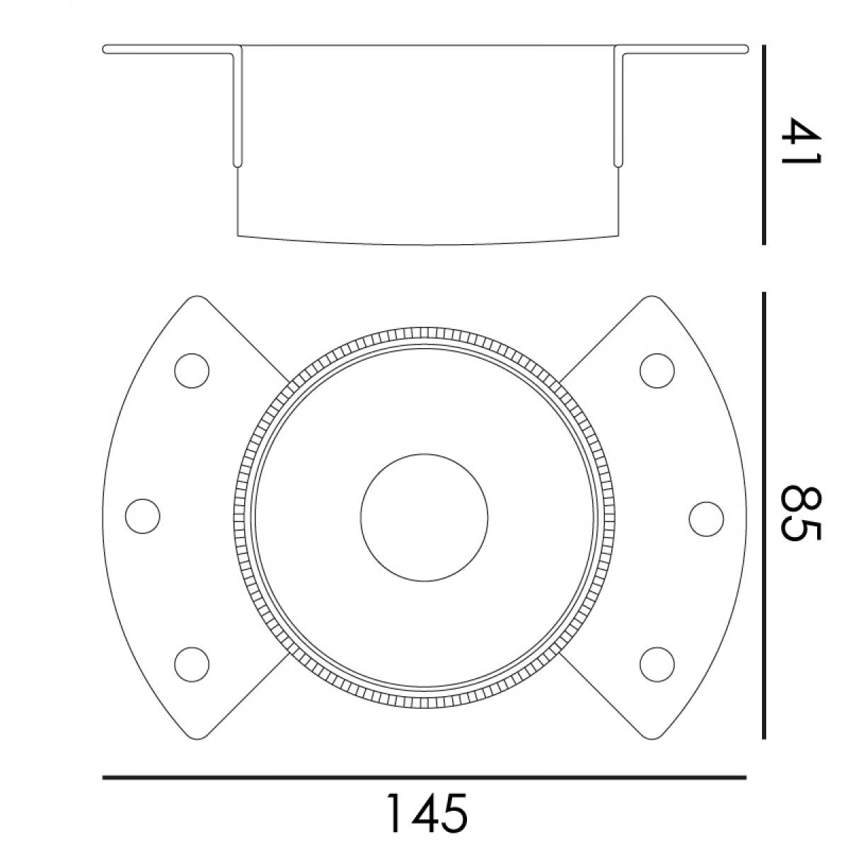 Aro para modulo ArumLED/GU10/MR16 - Manu