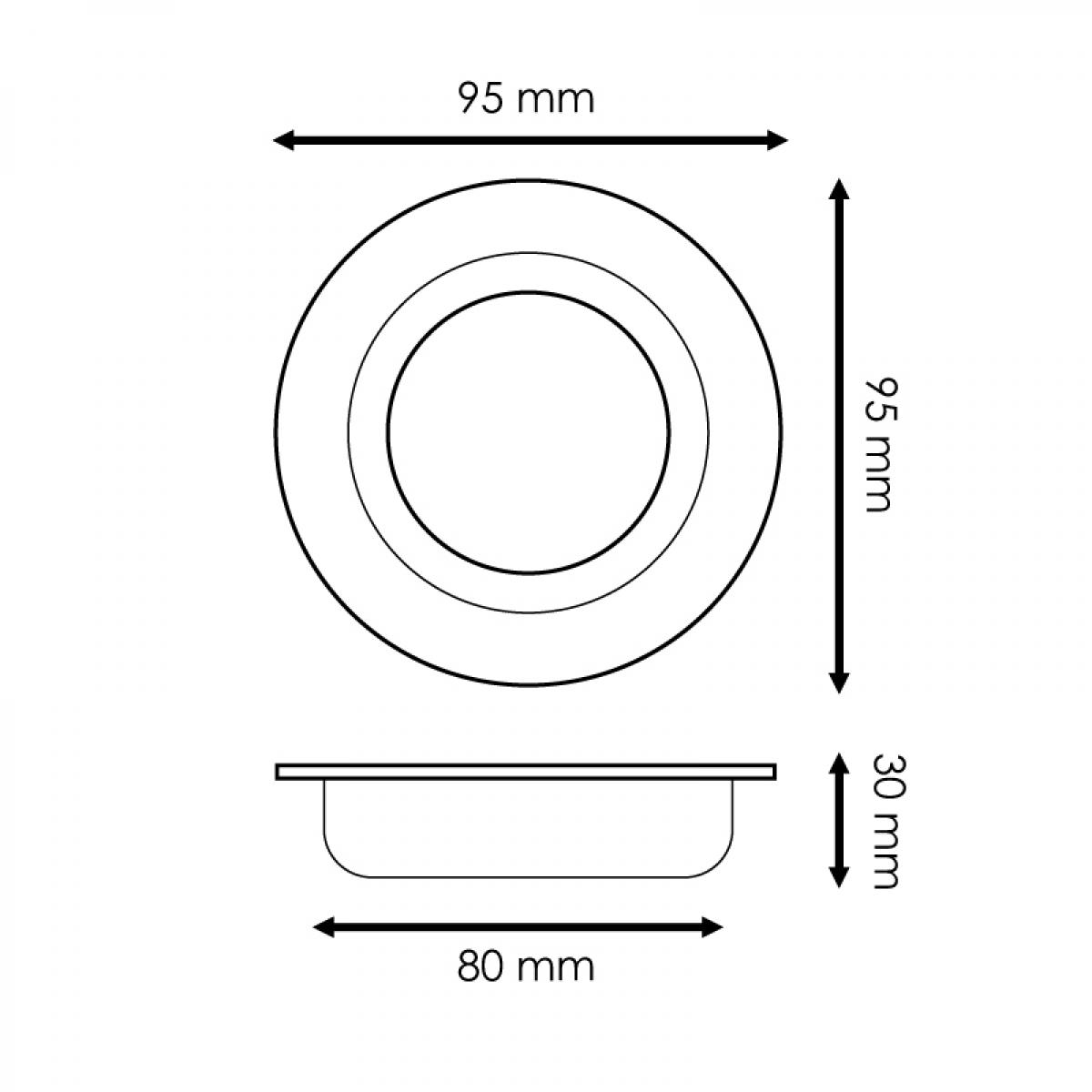 Aro para modulo ArumLED/GU10/MR16 - Hopaka