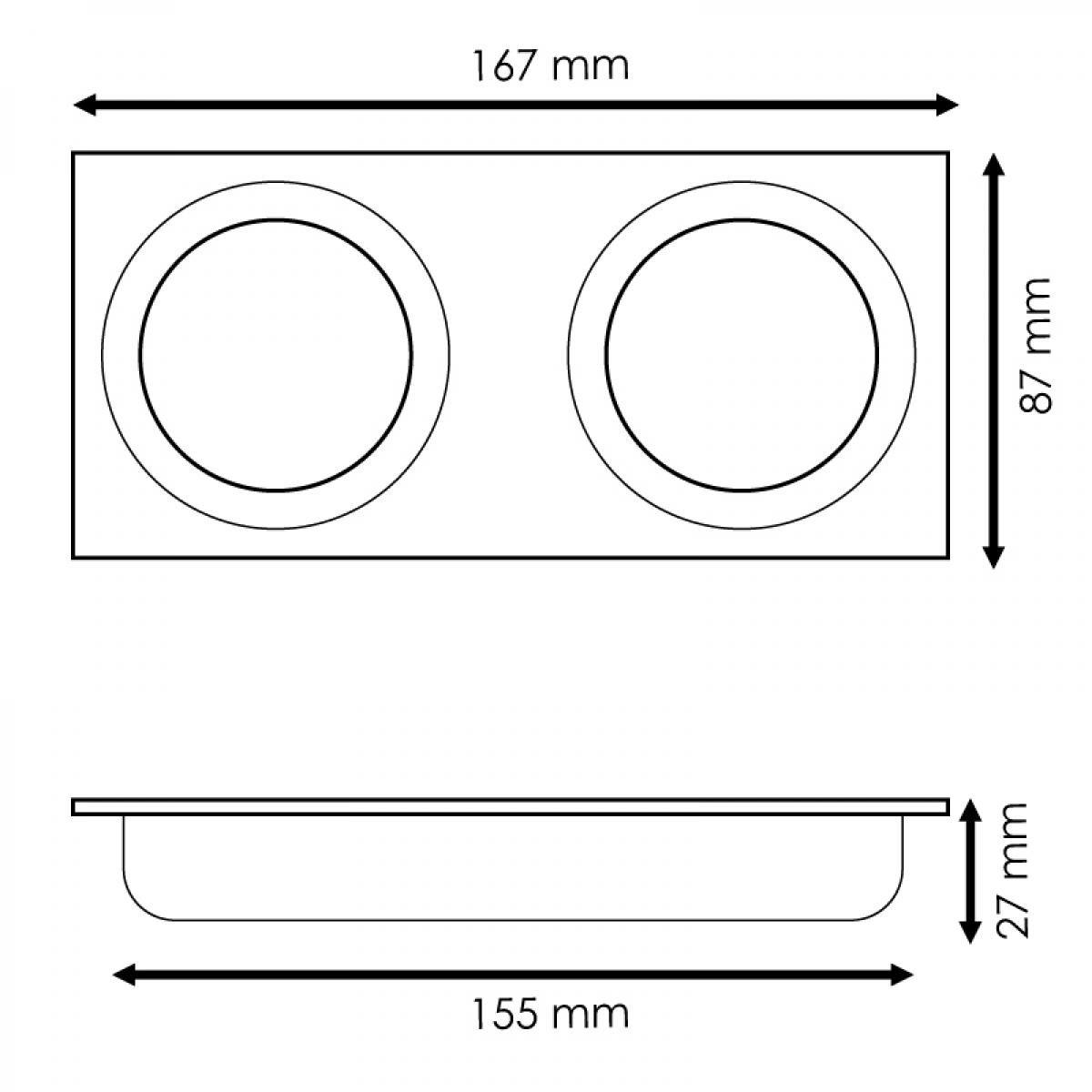 Aro Empotrable 2L para módulo Cobfix 10W