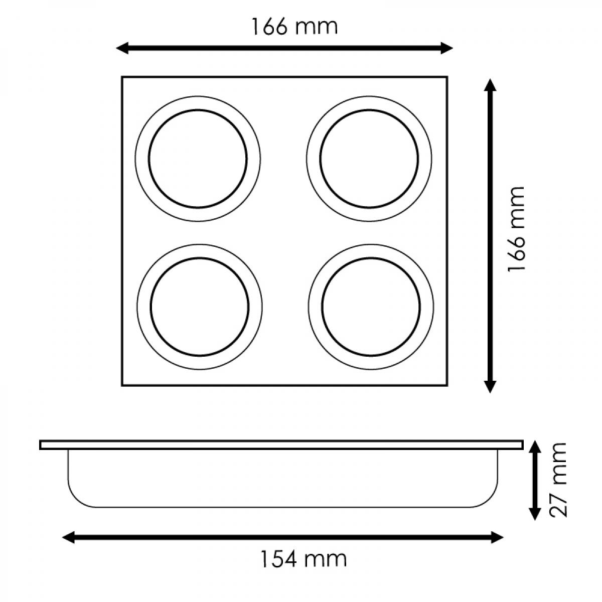 Aro Empotrable 4L para módulo Cobfix 10W