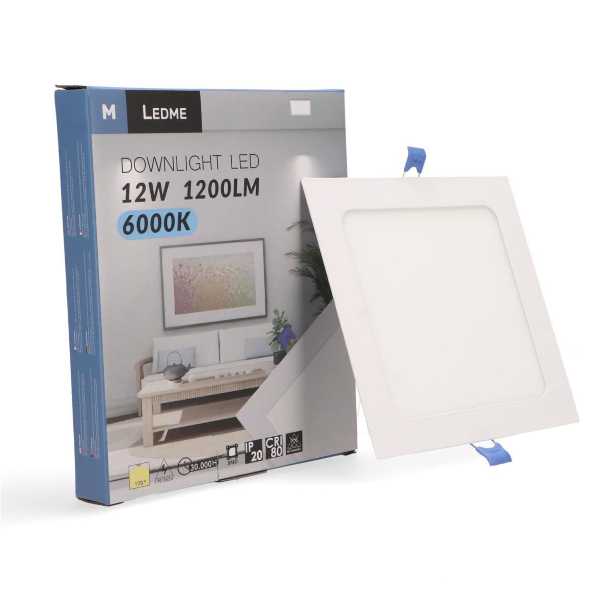 Panel LED Cuadrado Serie Slim 12W