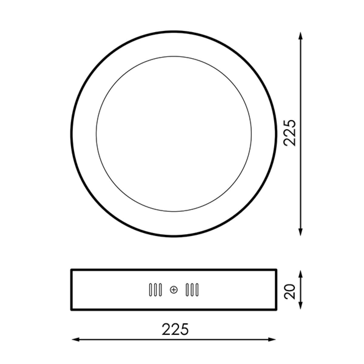 Panel de Superficie Serie Pro Circular 20W