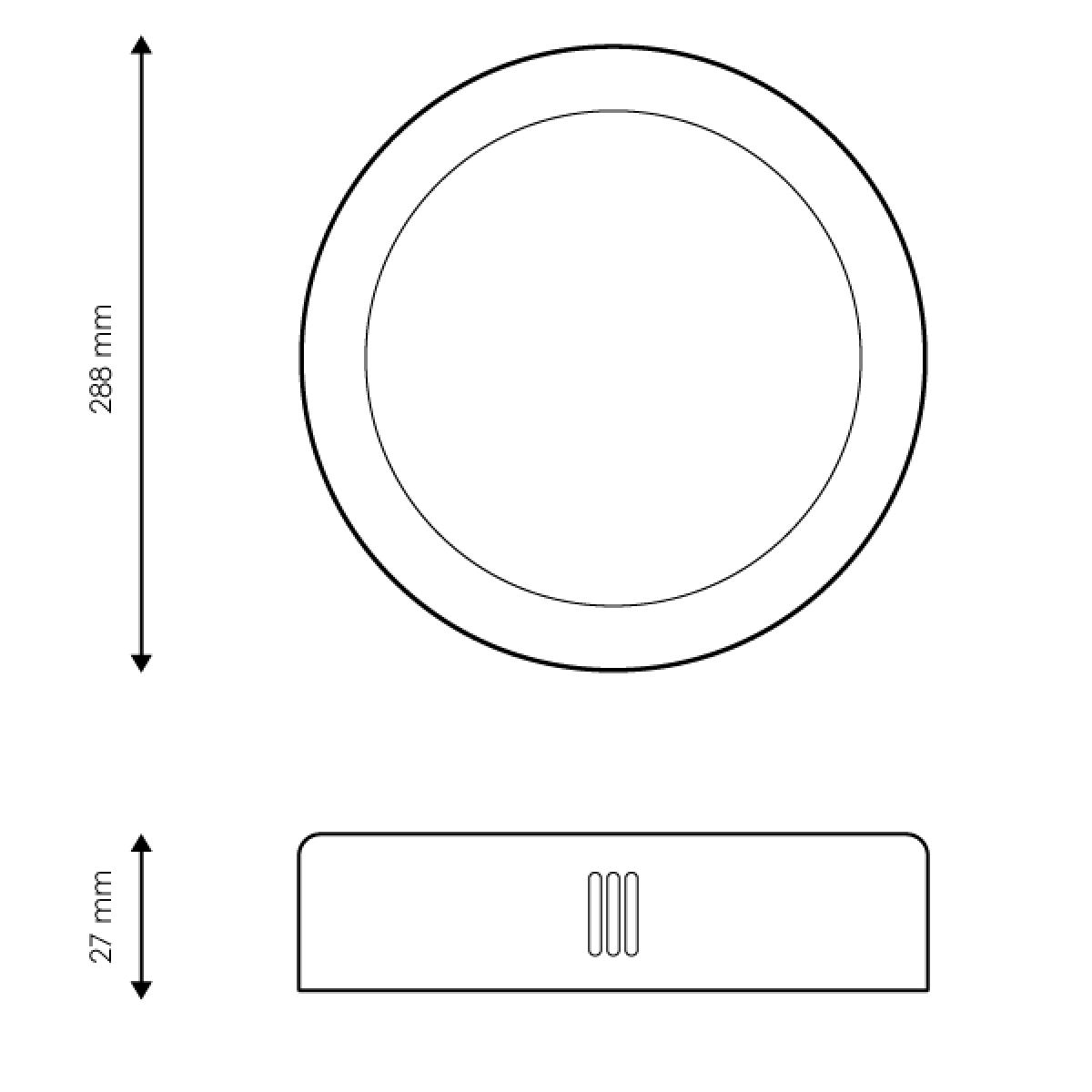 Panel de Superficie Serie Slim Circular 25W