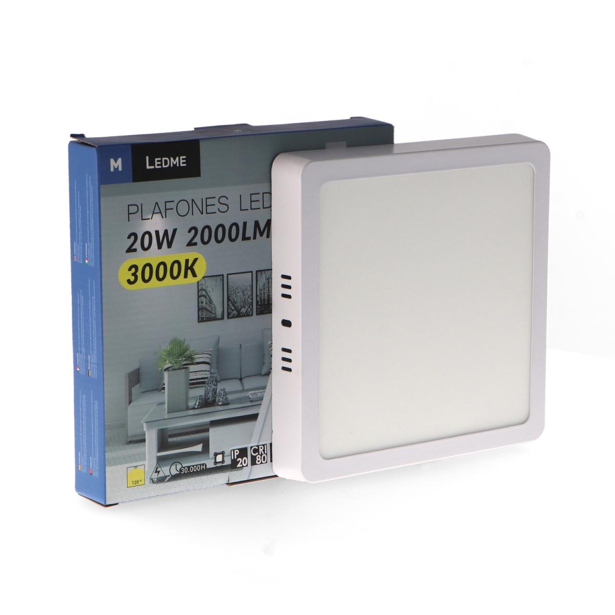 Panel de Superficie Serie Slim Cuadrado 20W