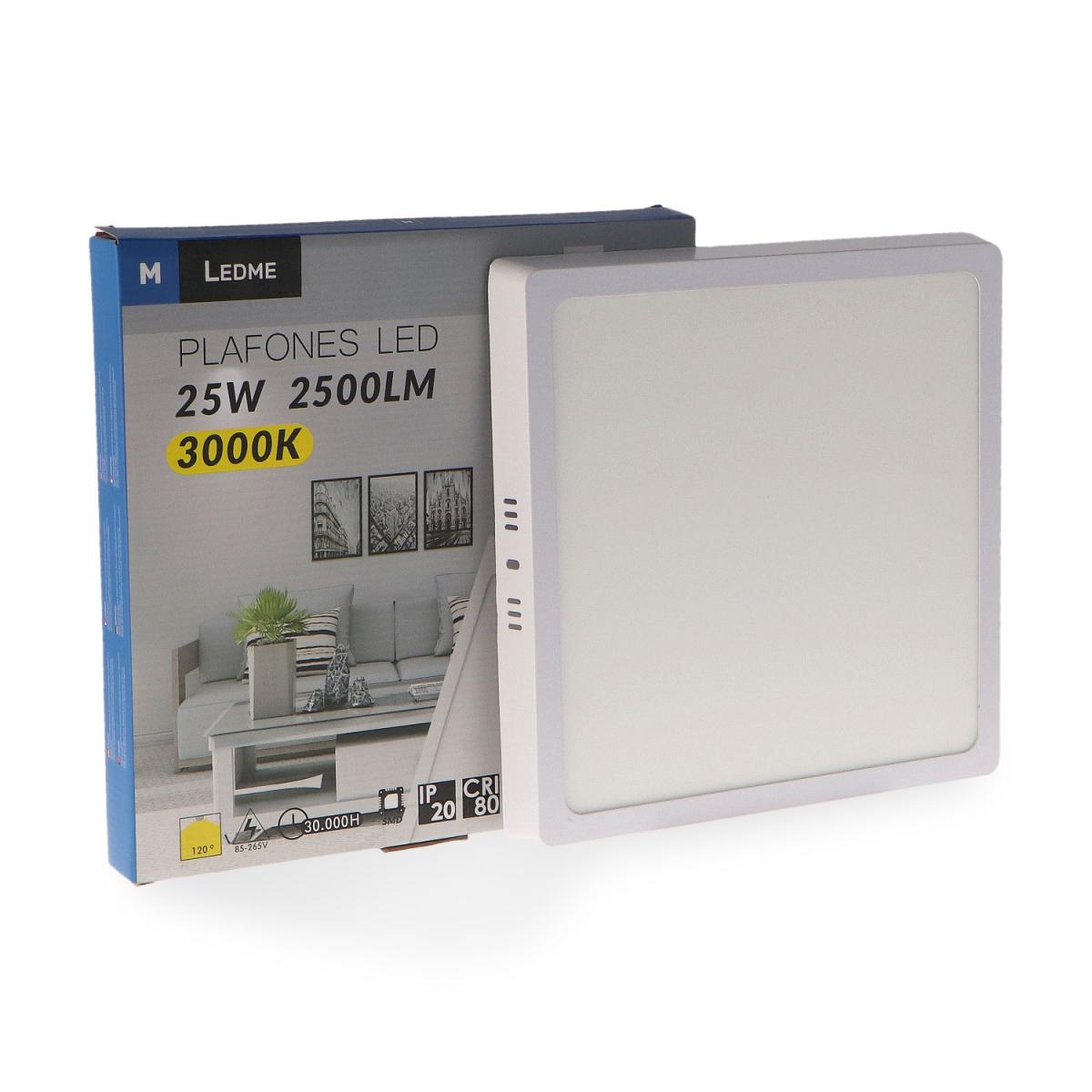 Panel de Superficie Serie Slim Cuadrado 25W