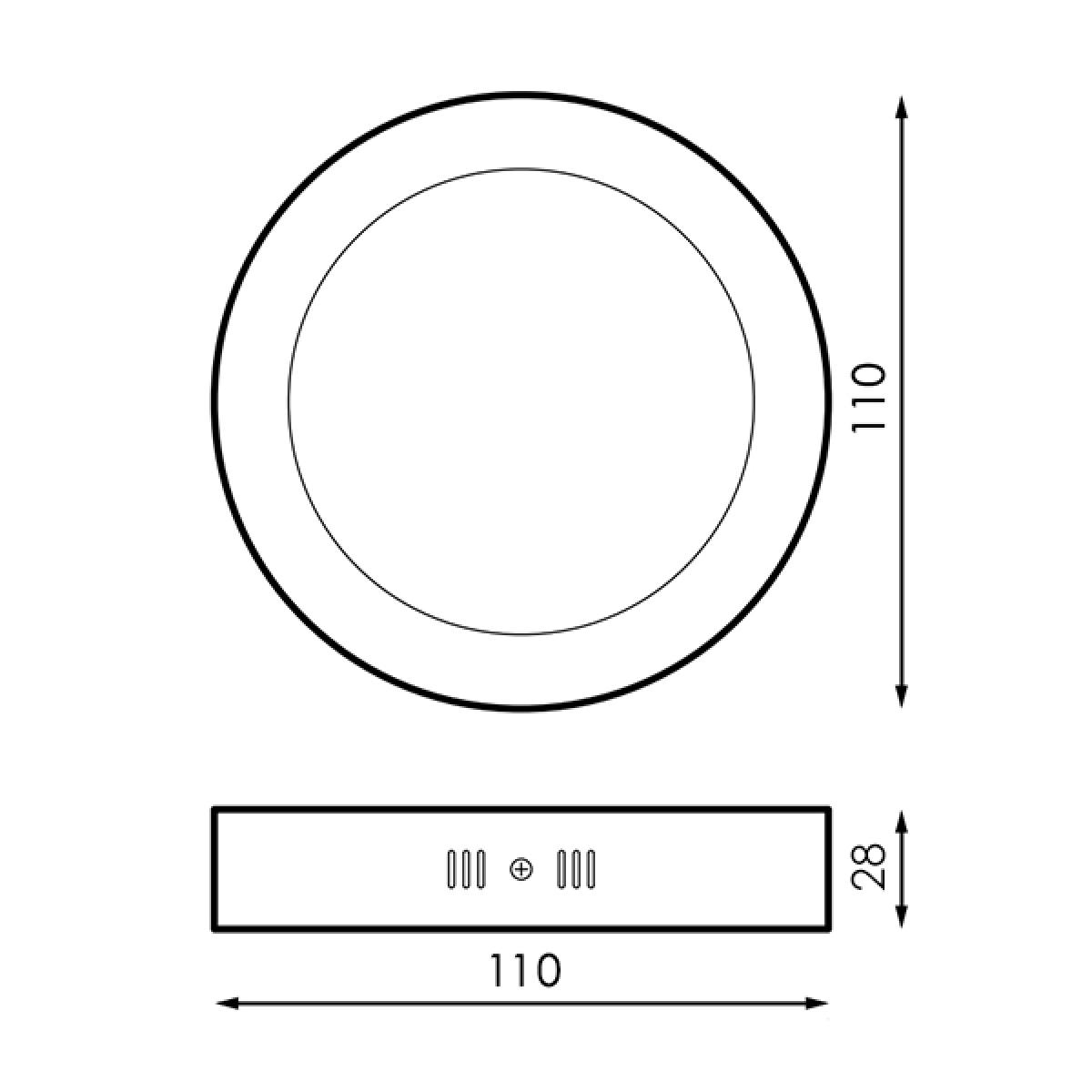 Panel de Superficie Serie Slim Circular 6W