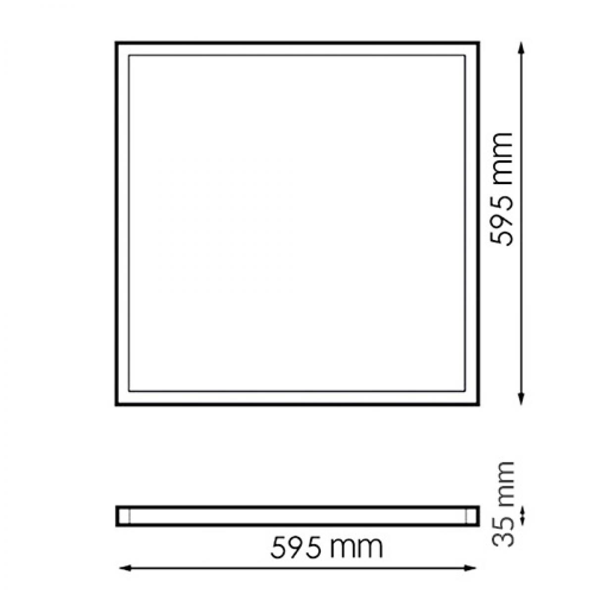 Panel LED Serie Bure 60X60 cm 42W No Flicker Driver Philips
