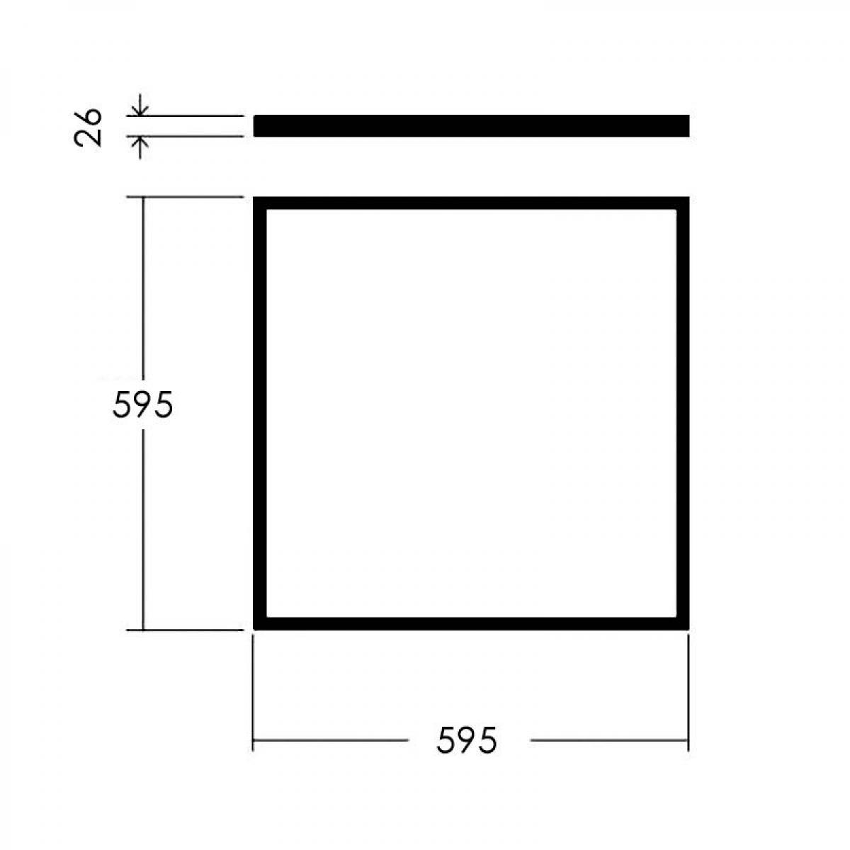 Panel LED de Marco Luminoso 60X60 cm 42W No Flicker
