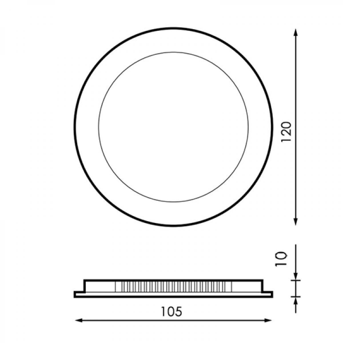 Panel Led Circular Níquel 6W CCT