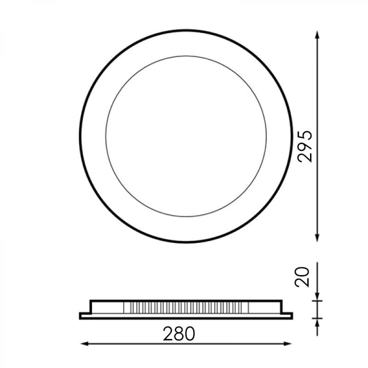 Panel LED Circular Níquel 25W CCT