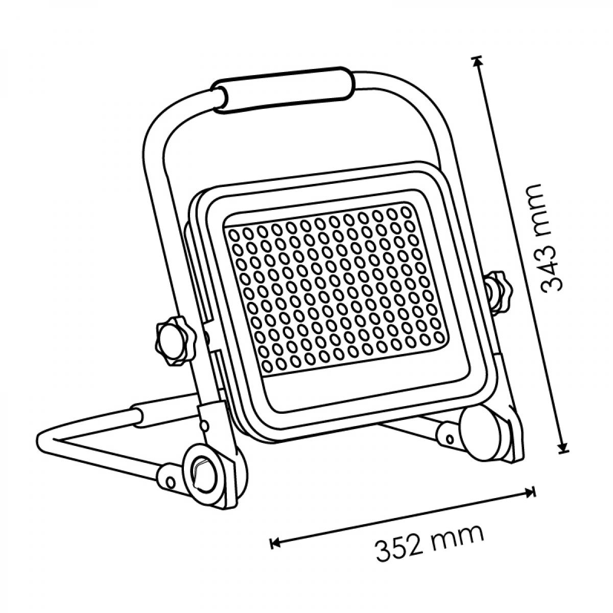 Foco proyector LED portátil con batería Laptop 50W
