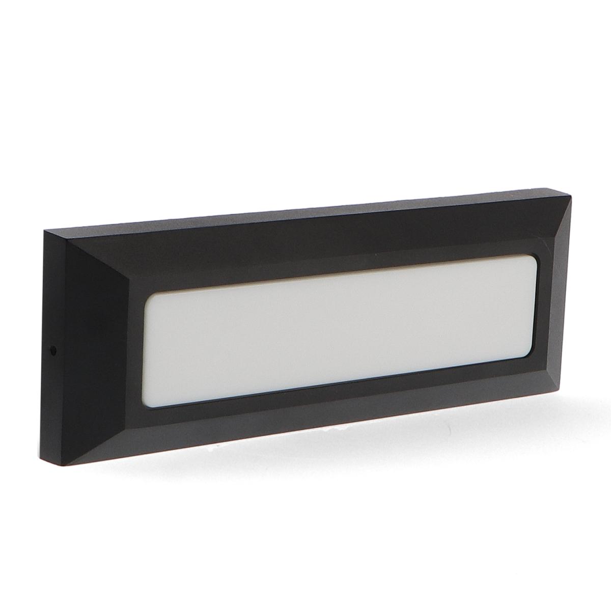 Baliza de Superficie Led Wall Long Rectangular Negro 5W IP65
