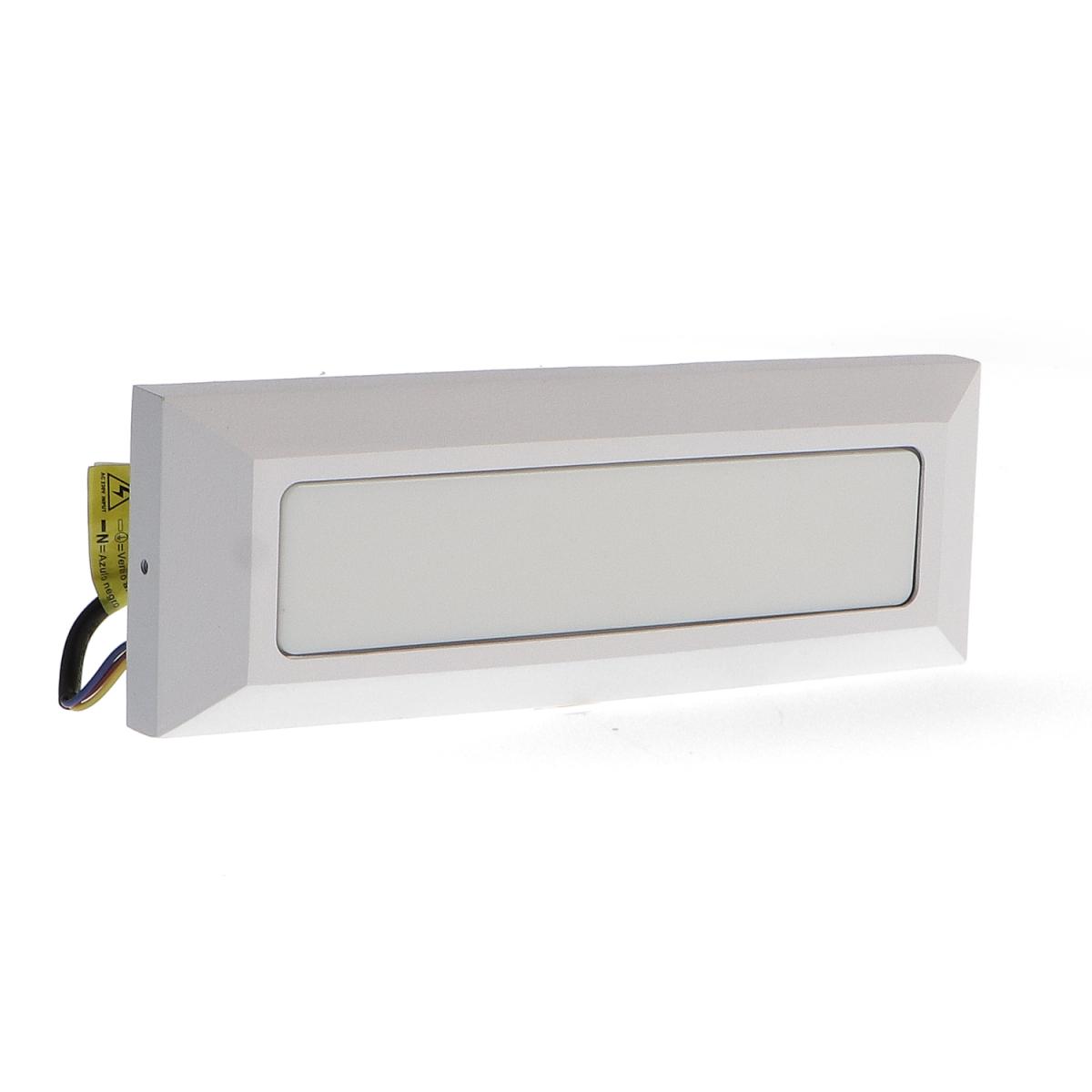 Baliza de Superficie Led Wall Long Rectangular Blanco 5W IP65