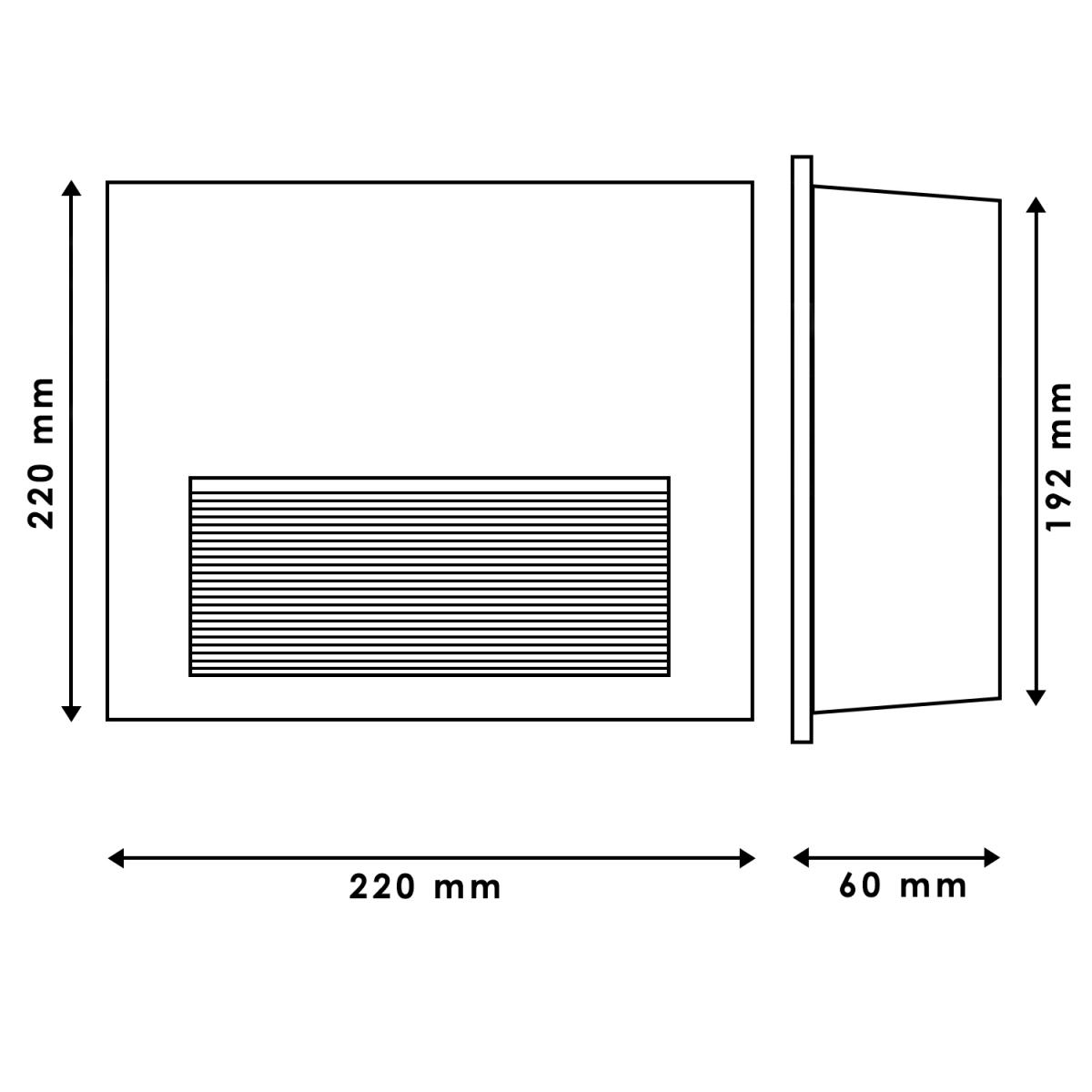 Baliza LED Enfine Empotrable 10W 3000K IP65