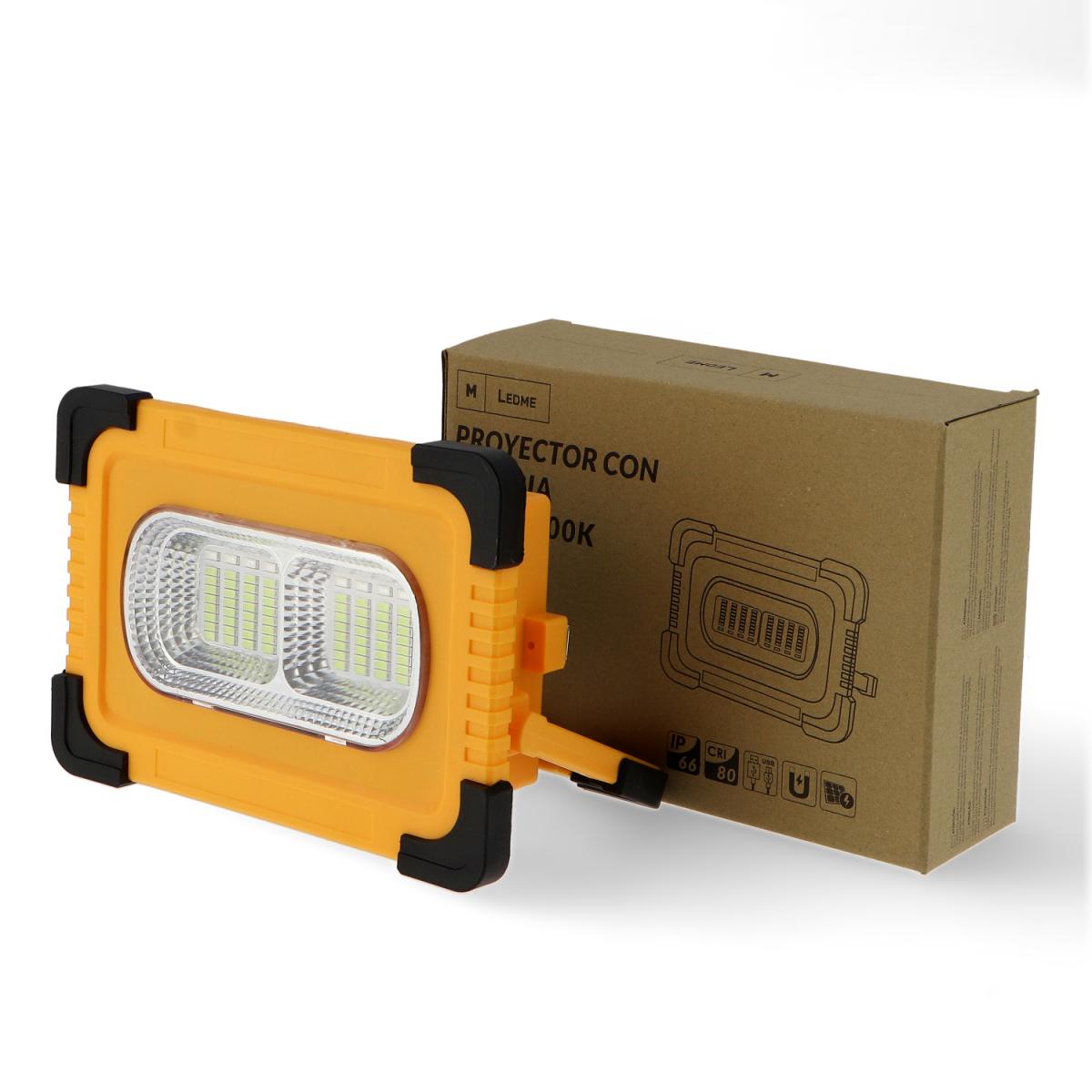 Proyector Solar LED portátil con batería Power Bank 50W