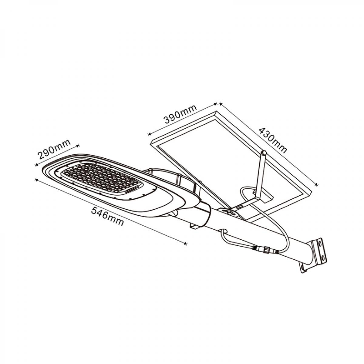 Farola Solar Led Dece Para Alumbrado Público 300W
