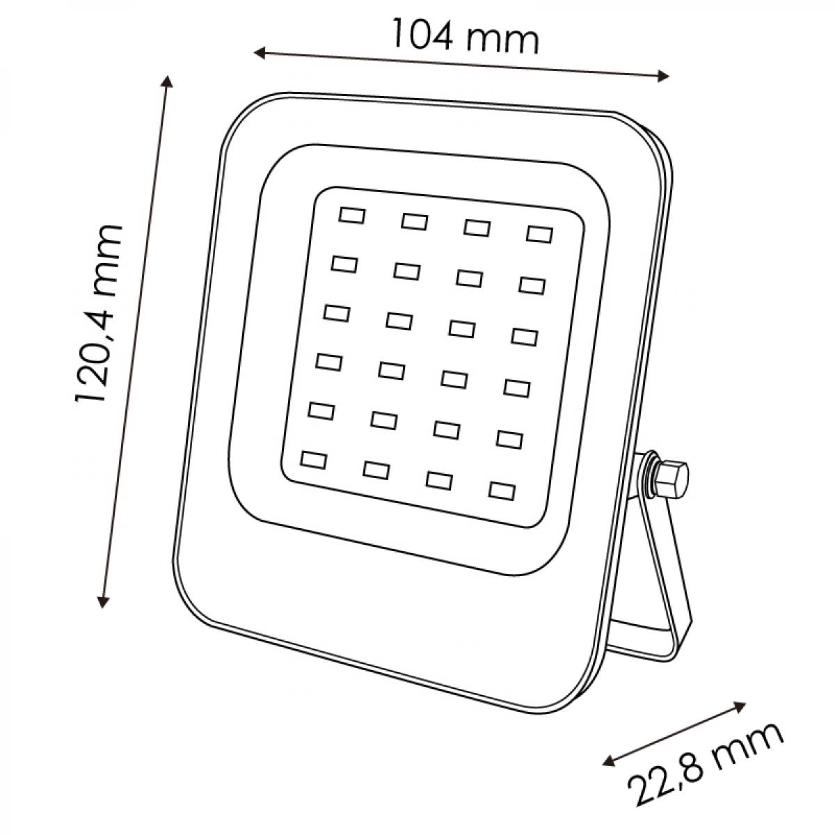 Foco Proyector Led Napoli 20W con Sensor de movimiento
