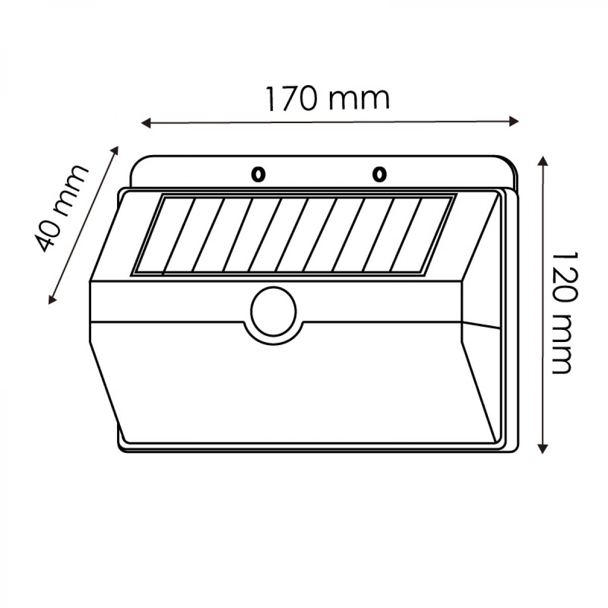 Aplique LED Solar Sun con Sensor Movimiento