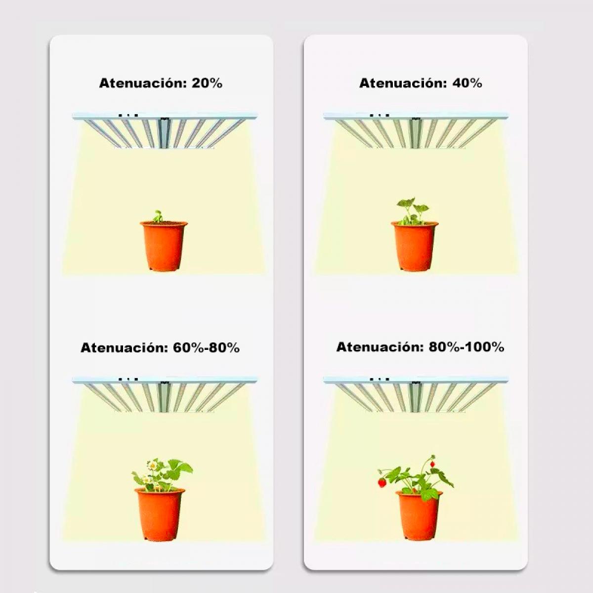 Luminaria LED Spider Grow 640W de Cultivo Regulable - DSC