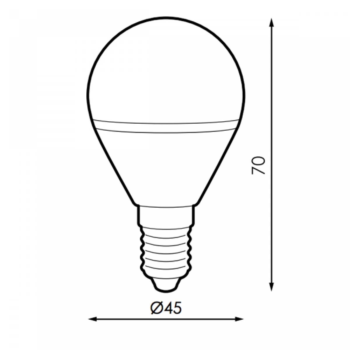 Bombilla LED G45 E14 4W